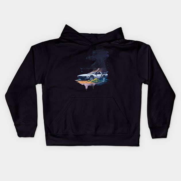 Summer Art DMC DeLorean Kids Hoodie by Shop Goods